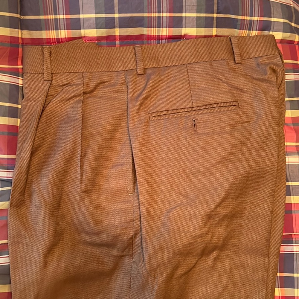 Men’s Tommy Hilfiger Wool Dress Slacks Brown 34x30
